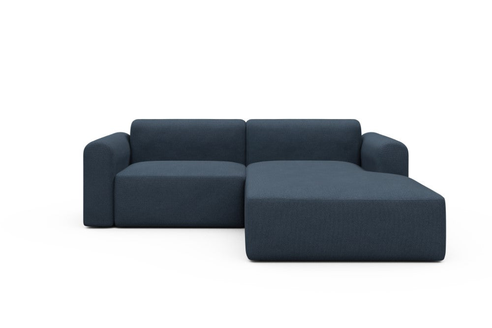 Rund Modular Sofa - Configurations 1 - D2L - 240 x 188 cm - 1,5 Seater + Chaise - 768 Cura Oxford Blue
