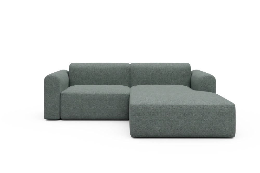 Rund Modular Sofa - Configurations 1 - D2L - 240 x 188 cm - 1,5 Seater + Chaise - 770 Carreno Cielo Blue