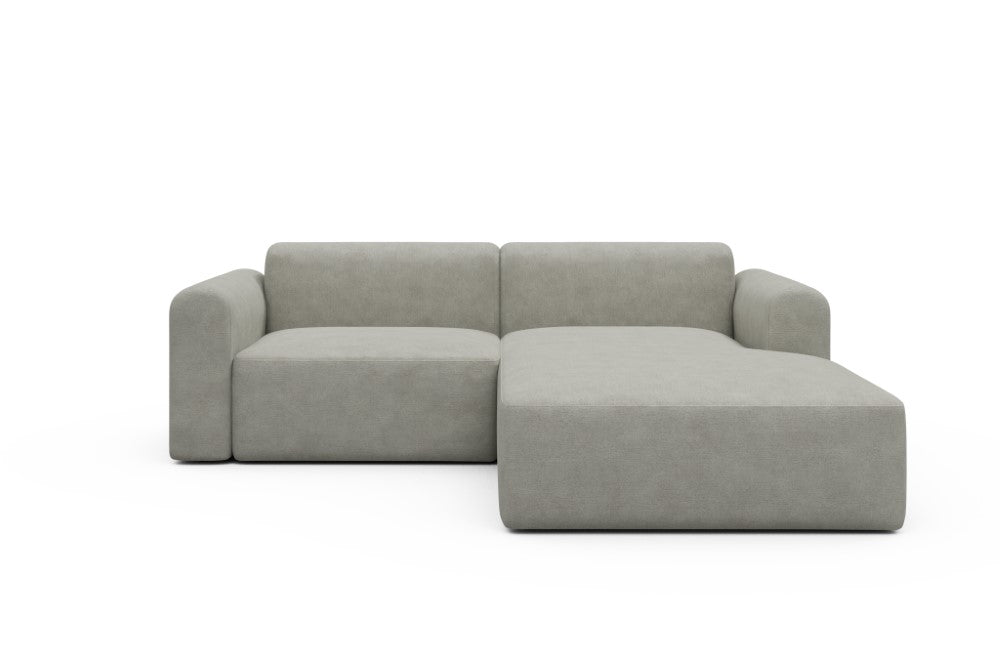 Rund Modular Sofa - Configurations 1 - D2L - 240 x 188 cm - 1,5 Seater + Chaise - 773 Carreno Moon Stone White