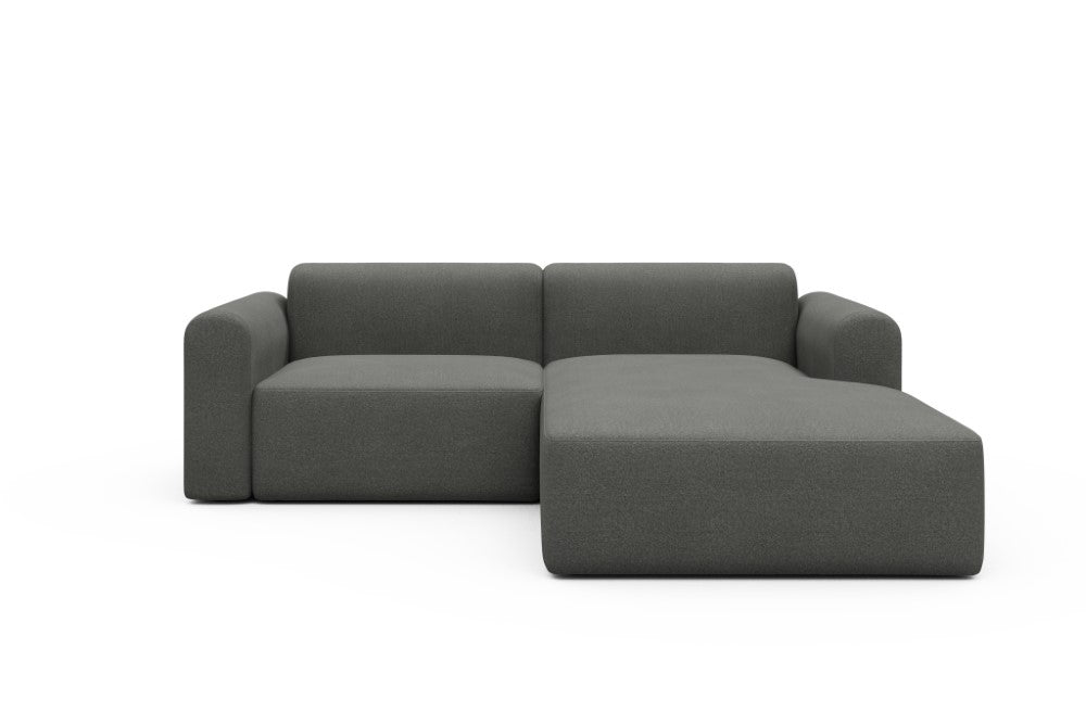 Rund Modular Sofa - Configurations 1 - D2L - 240 x 188 cm - 1,5 Seater + Chaise - 852 Mahoga Seal Grey