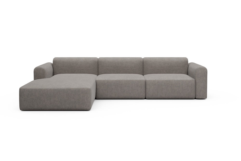Rund Modular Sofa - Configurations 1 - D3L - 335 x 188 cm - Chaise + 2,5 Seater - 418 Esina Truffle