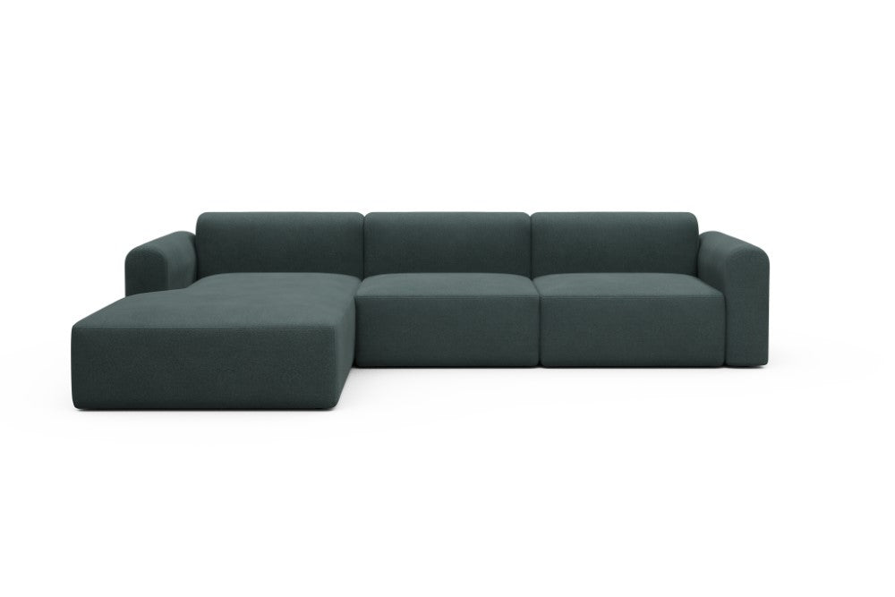 Rund Modular Sofa - Configurations 1 - D3L - 335 x 188 cm - Chaise + 2,5 Seater - 851 Mahoga Dark Blue