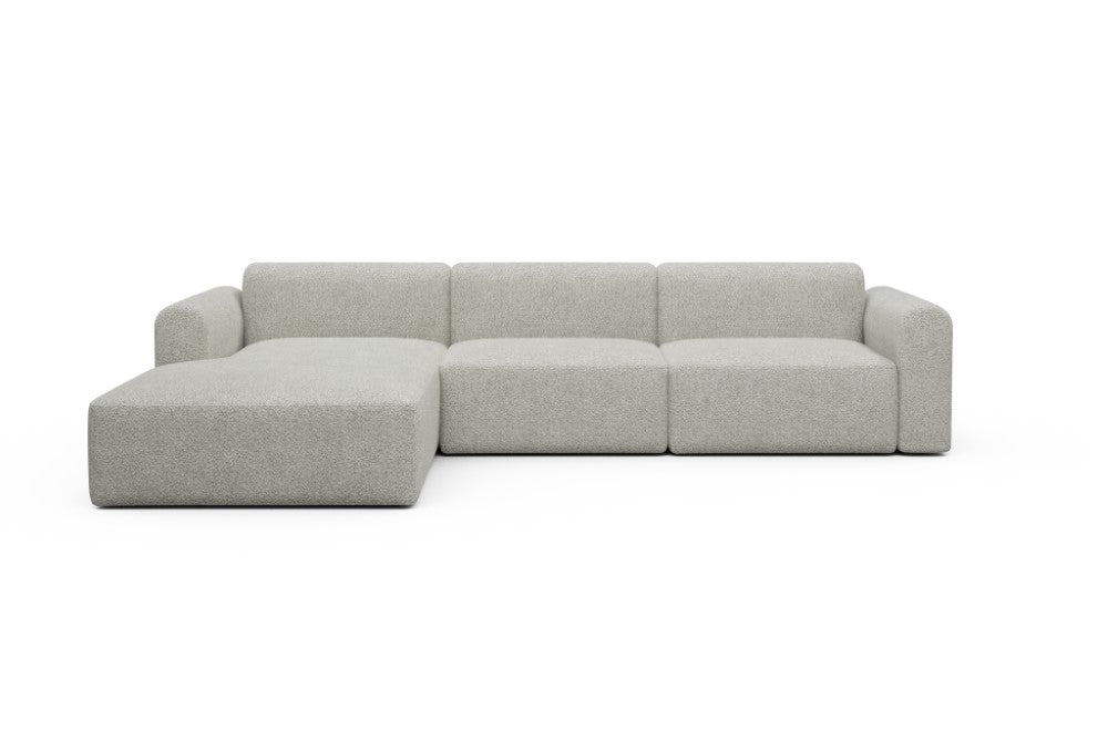 Rund Modular Sofa - Configurations 1 - D3L - 335 x 188 cm - Chaise + 2,5 Seater - 867 Vanora Warm Sand
