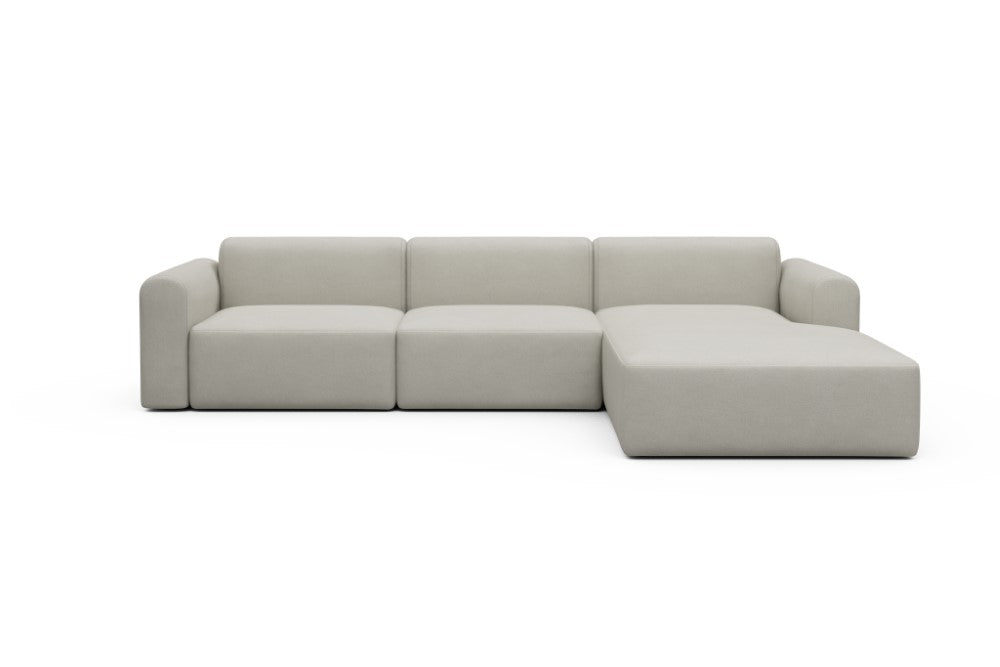 Rund Modular Sofa - Configurations 1 - D4L - 335 x 188 cm - 2,5 Seater + Chaise - 487 Denari Clean Beige