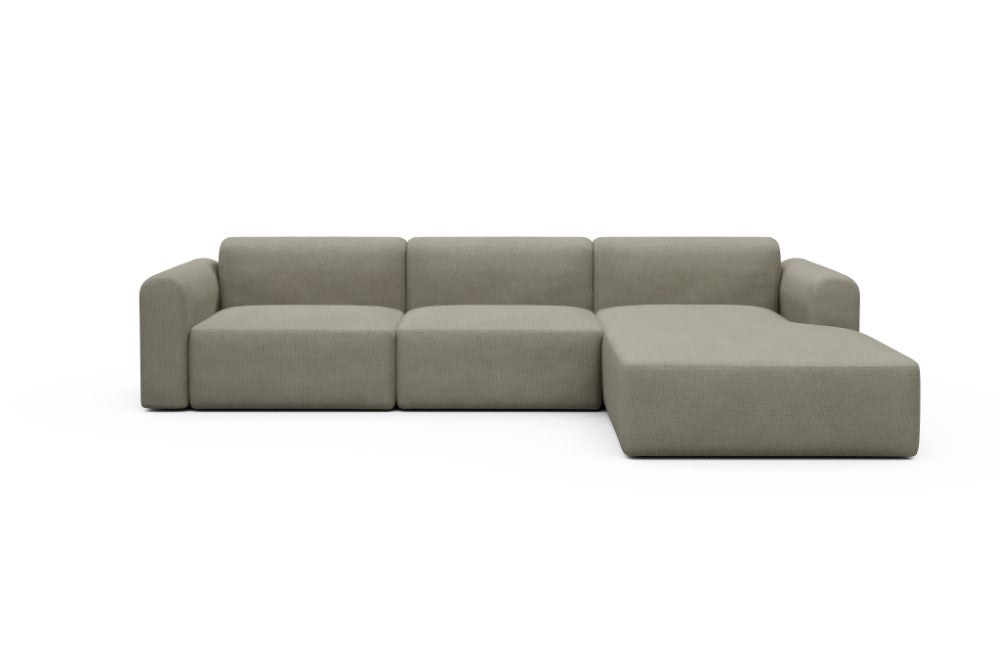 Rund Modular Sofa - Configurations 1 - D4L - 335 x 188 cm - 2,5 Seater + Chaise - 765 Cura Oat