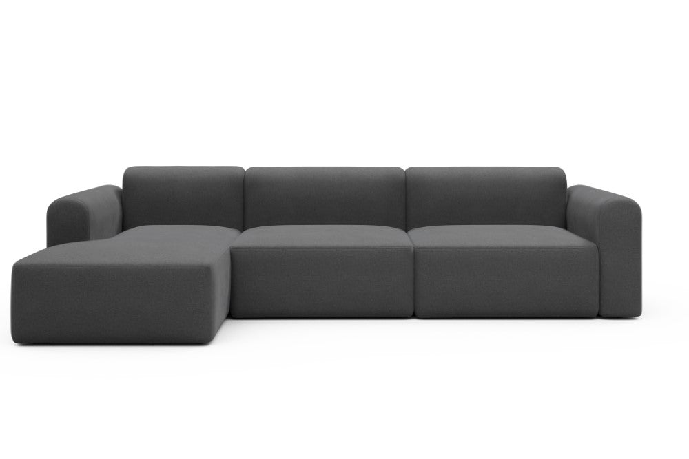 Rund Modular Sofa - Configurations 1 - D5L - 312 x 152 cm - Chaise + 3 Seater - 441 Satya Warm Zinc