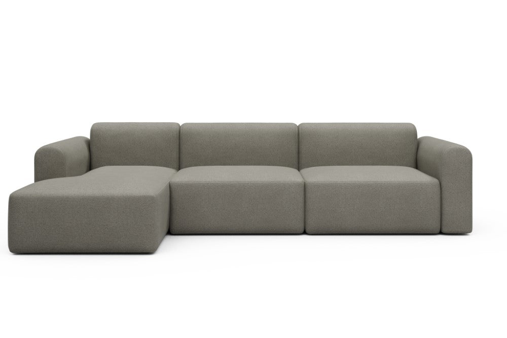 Rund Modular Sofa - Configurations 1 - D5L - 312 x 152 cm - Chaise + 3 Seater - 486 Denari Warm Grey