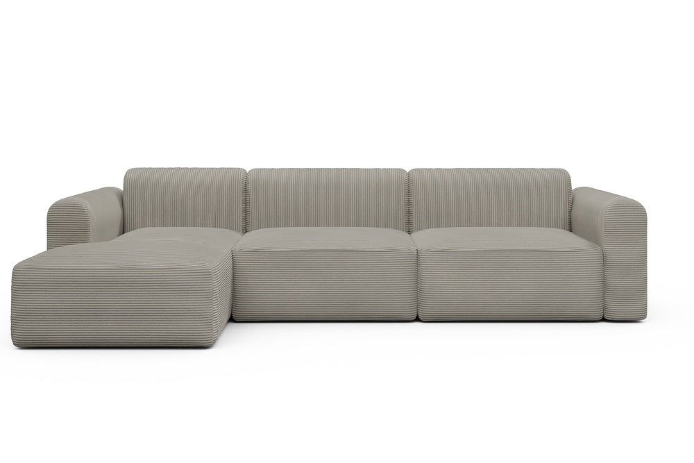 Rund Modular Sofa - Configurations 1 - D5L - 312 x 152 cm - Chaise + 3 Seater - 603 Corduroy Beige