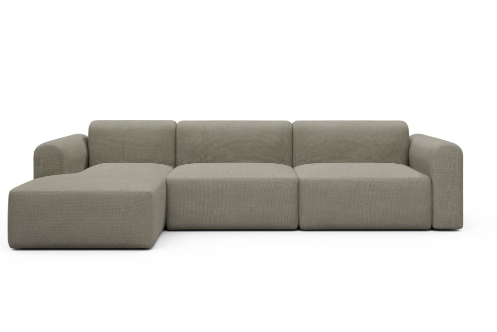 Rund Modular Sofa - Configurations 1 - D5L - 312 x 152 cm - Chaise + 3 Seater - 765 Cura Oat