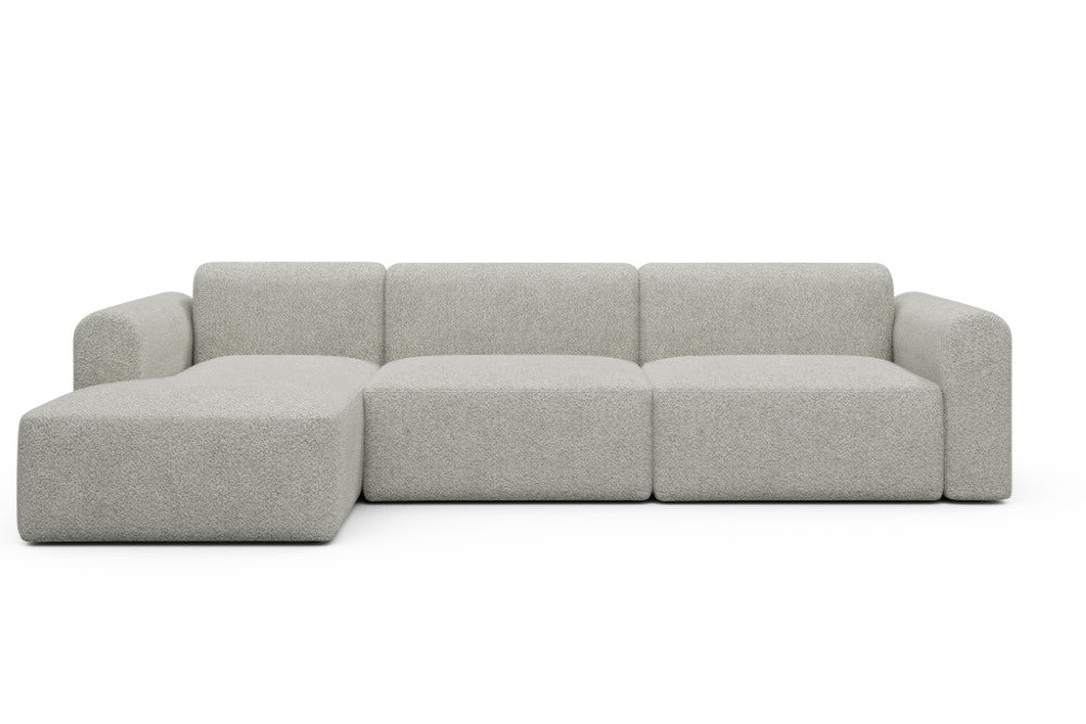 Rund Modular Sofa - Configurations 1 - D5L - 312 x 152 cm - Chaise + 3 Seater - 867 Vanora Warm Sand