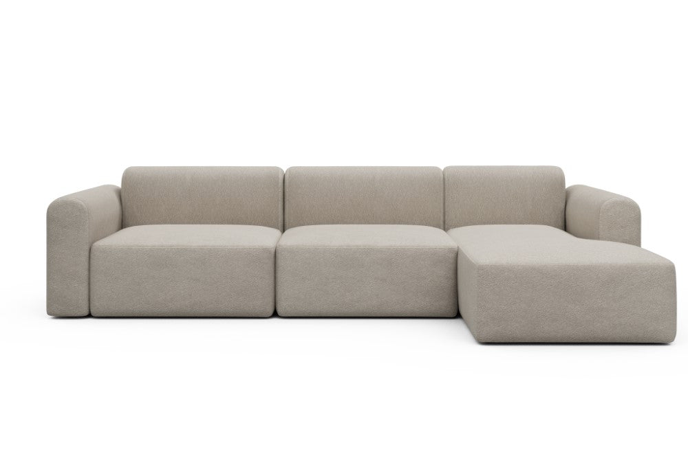 Rund Modular Sofa - Configurations 1 - D6L - 312 x 152 cm - 3 Seater + Chaise - 816 Aivi Lace Beige