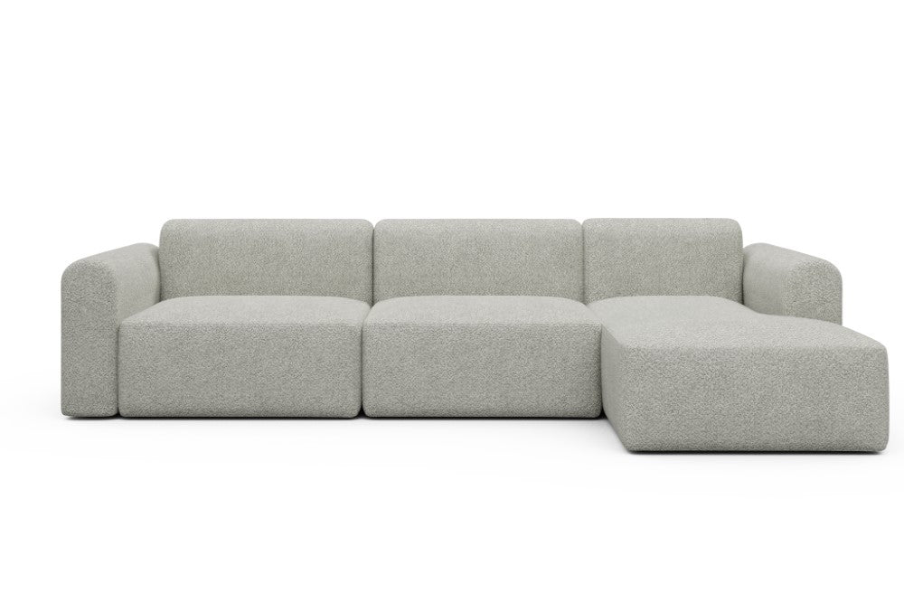 Rund Modular Sofa - Configurations 1 - D6L - 312 x 152 cm - 3 Seater + Chaise - 867 Vanora Warm Sand