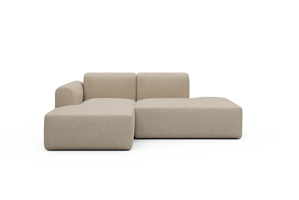 Rund Modular Sofa - Configurations 1 - E1L - 224 x 152 cm - Chaise + Open-End - 410 Esina Almond Beige