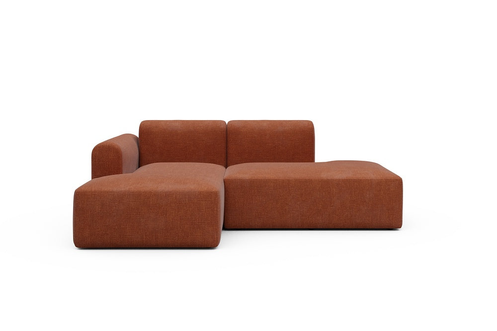 Rund Modular Sofa - Configurations 1 - E1L - 224 x 152 cm - Chaise + Open-End - 412 Esina Rust Orange
