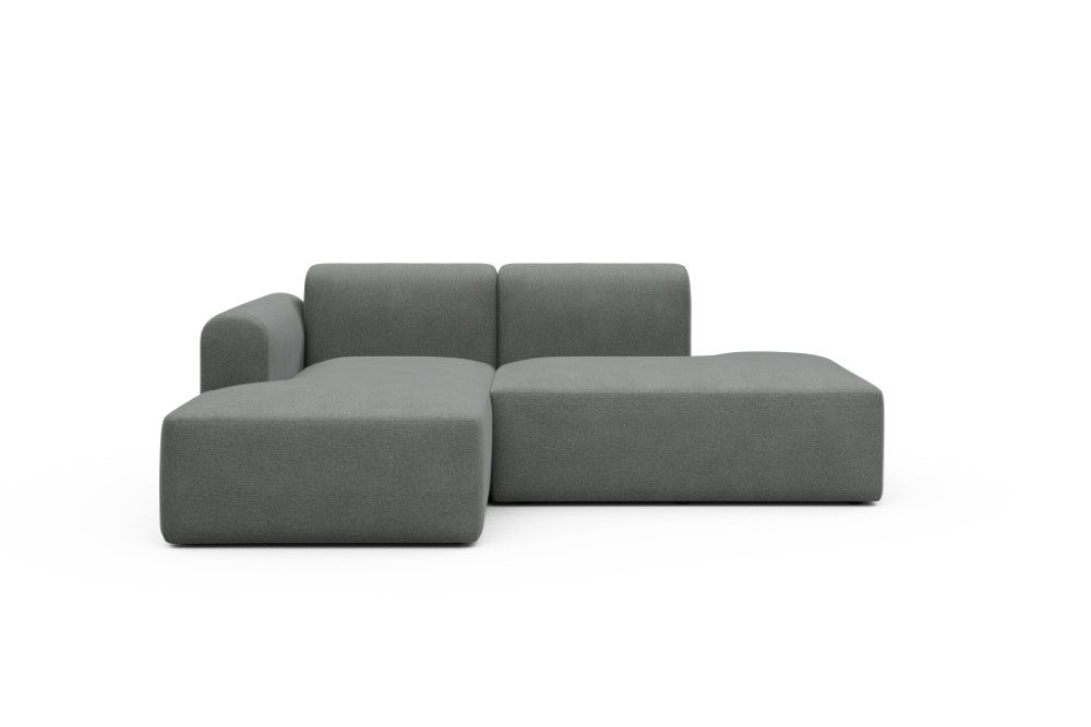 Rund Modular Sofa - Configurations 1 - E1L - 224 x 152 cm - Chaise + Open-End - 440 Satya Steel Grey