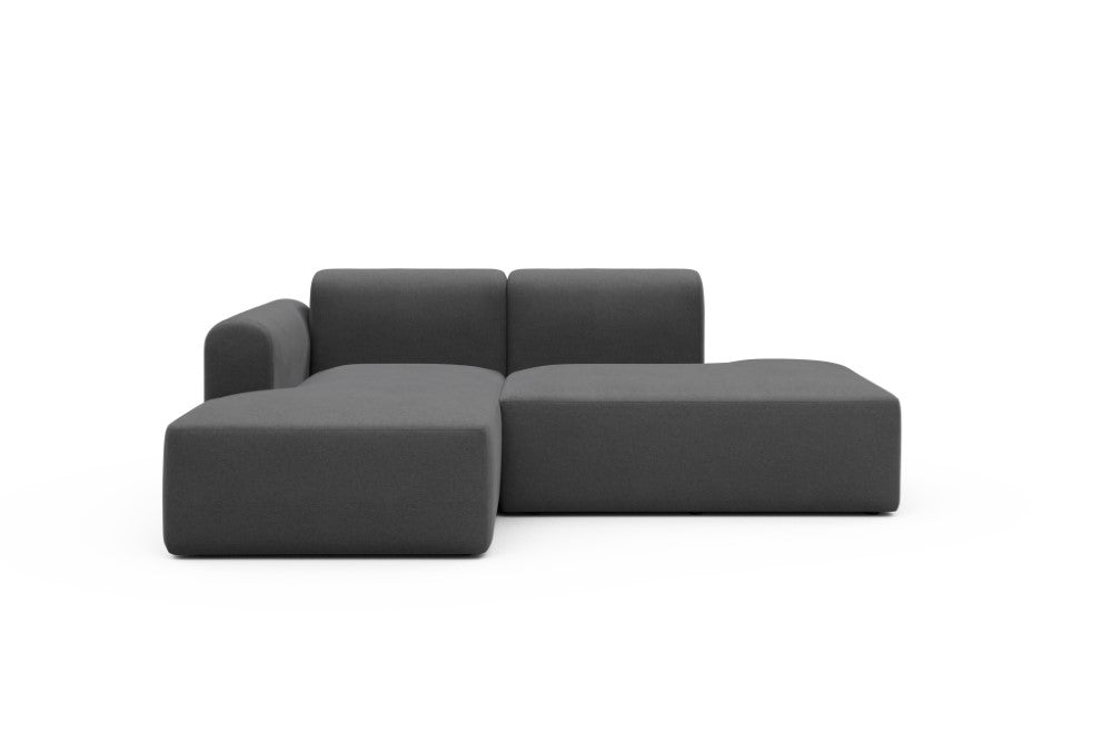 Rund Modular Sofa - Configurations 1 - E1L - 224 x 152 cm - Chaise + Open-End - 441 Satya Warm Zinc