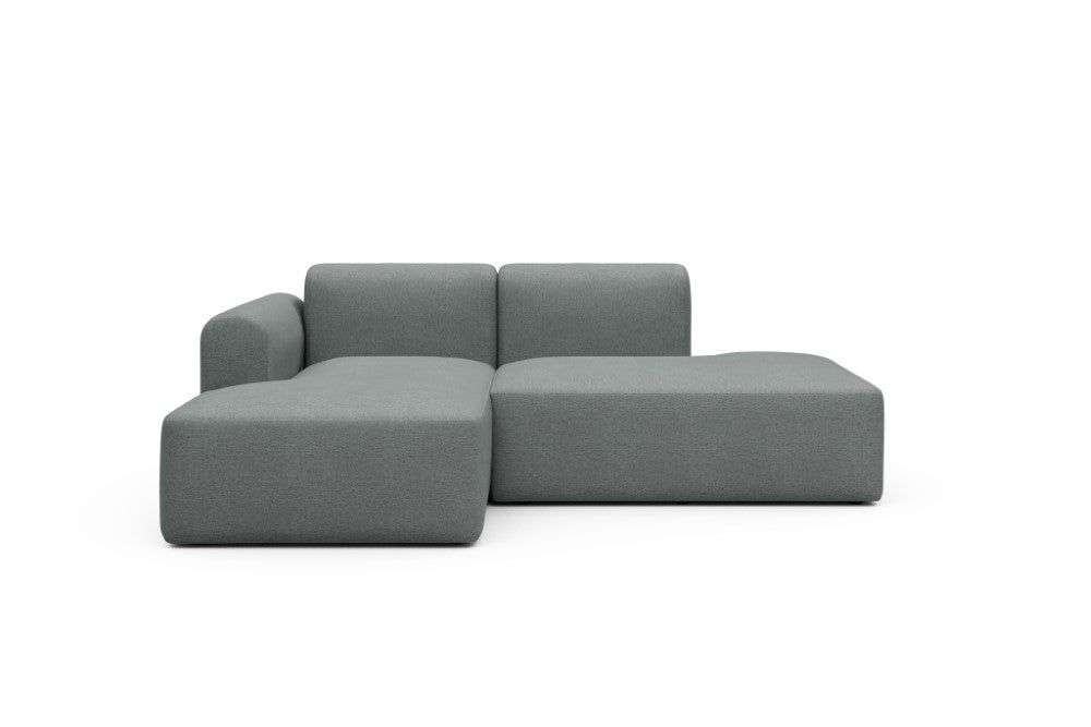 Rund Modular Sofa - Configurations 1 - E1L - 224 x 152 cm - Chaise + Open-End - 485 Denari Soft Grey