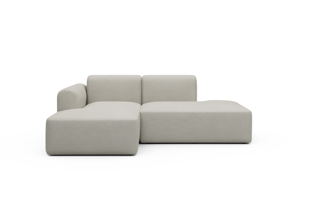 Rund Modular Sofa - Configurations 1 - E1L - 224 x 152 cm - Chaise + Open-End - 487 Denari Clean Beige