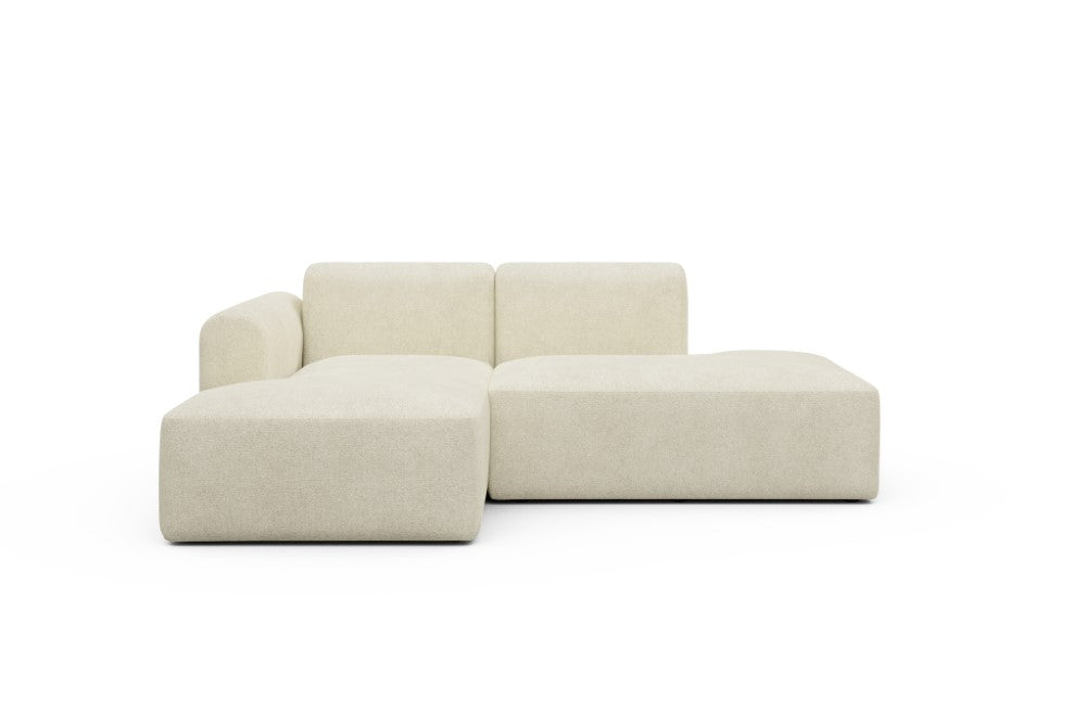 Rund Modular Sofa - Configurations 1 - E1L - 224 x 152 cm - Chaise + Open-End - 531 Bouclé Off White
