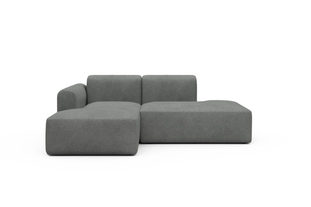 Rund Modular Sofa - Configurations 1 - E1L - 224 x 152 cm - Chaise + Open-End - 533 Bouclé Ash Grey