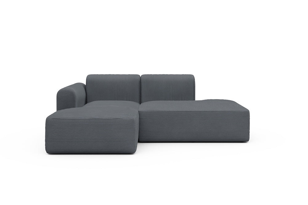 Rund Modular Sofa - Configurations 1 - E1L - 224 x 152 cm - Chaise + Open-End - 592 Corduroy Silvermist