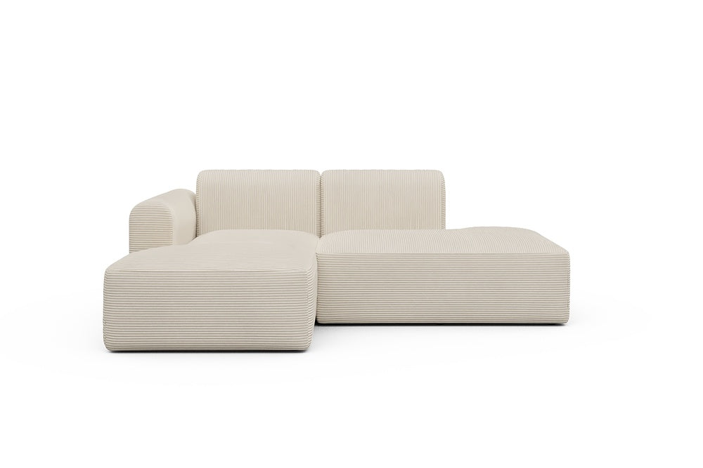 Rund Modular Sofa - Configurations 1 - E1L - 224 x 152 cm - Chaise + Open-End - 594 Corduroy Ivory