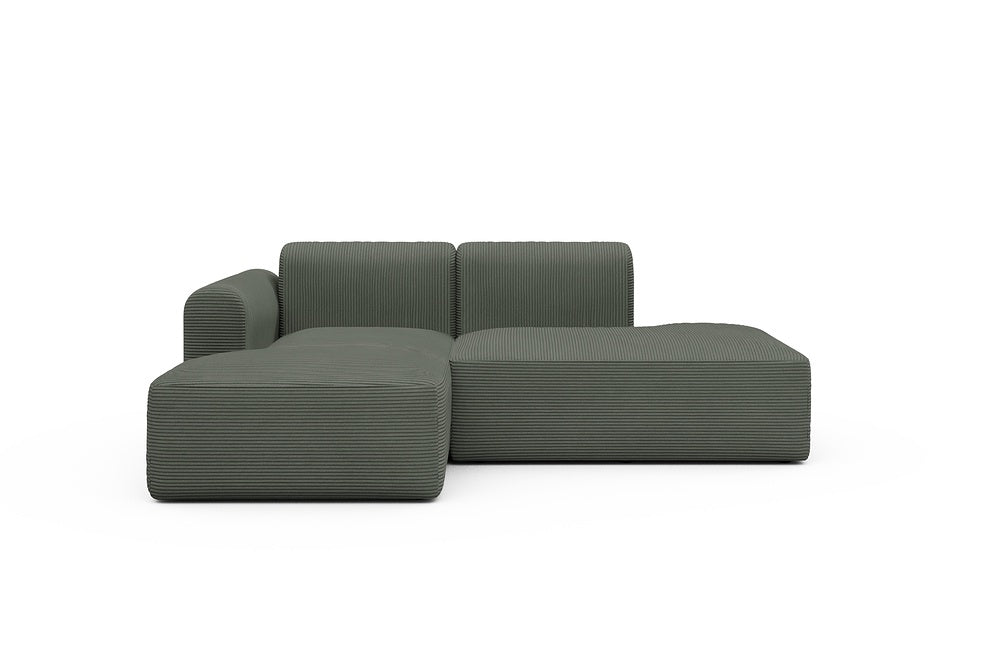 Rund Modular Sofa - Configurations 1 - E1L - 224 x 152 cm - Chaise + Open-End - 598 Corduroy Sage