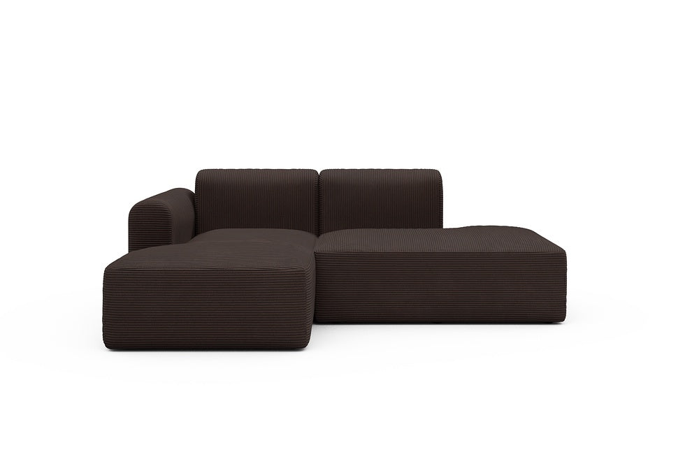 Rund Modular Sofa - Configurations 1 - E1L - 224 x 152 cm - Chaise + Open-End - 600 Corduroy Cocoa