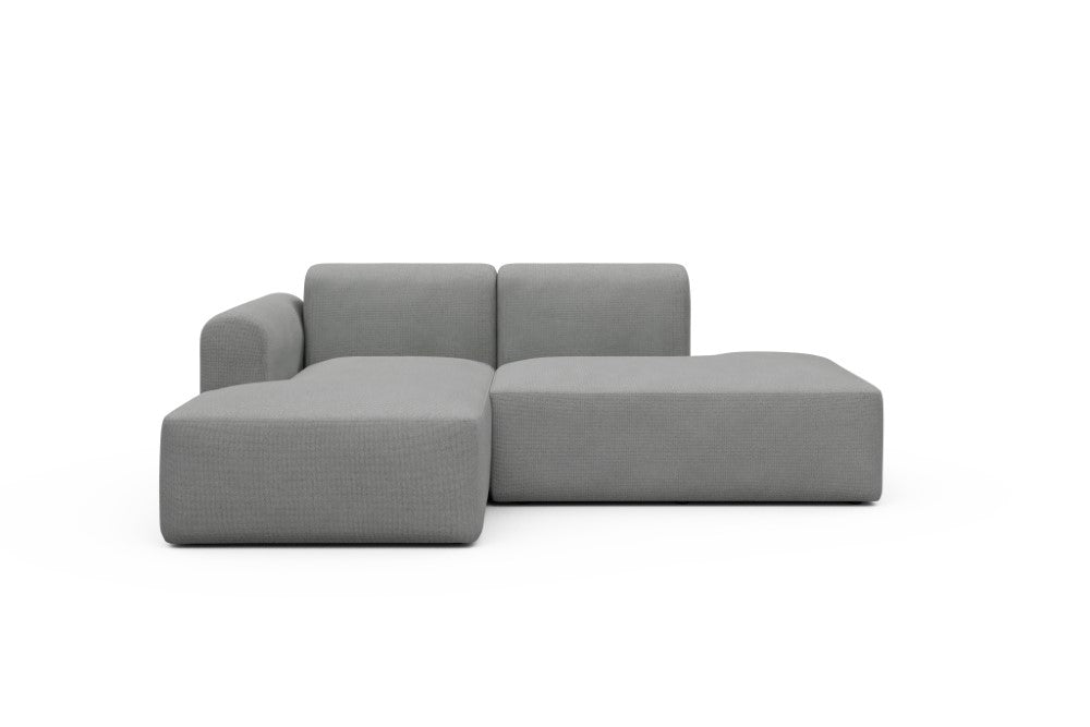 Rund Modular Sofa - Configurations 1 - E1L - 224 x 152 cm - Chaise + Open-End - 764 Cura Sand Grey