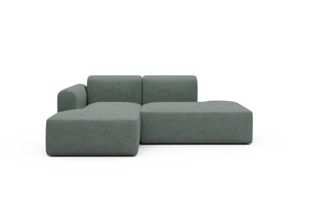 Rund Modular Sofa - Configurations 1 - E1L - 224 x 152 cm - Chaise + Open-End - 770 Carreno Cielo Blue