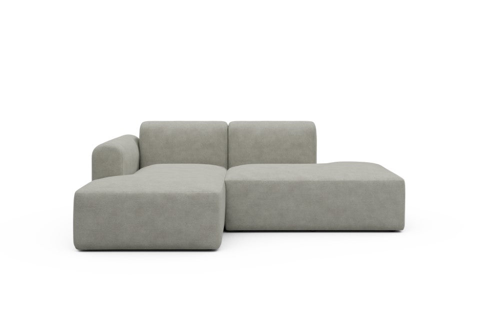 Rund Modular Sofa - Configurations 1 - E1L - 224 x 152 cm - Chaise + Open-End - 773 Carreno Moon Stone White