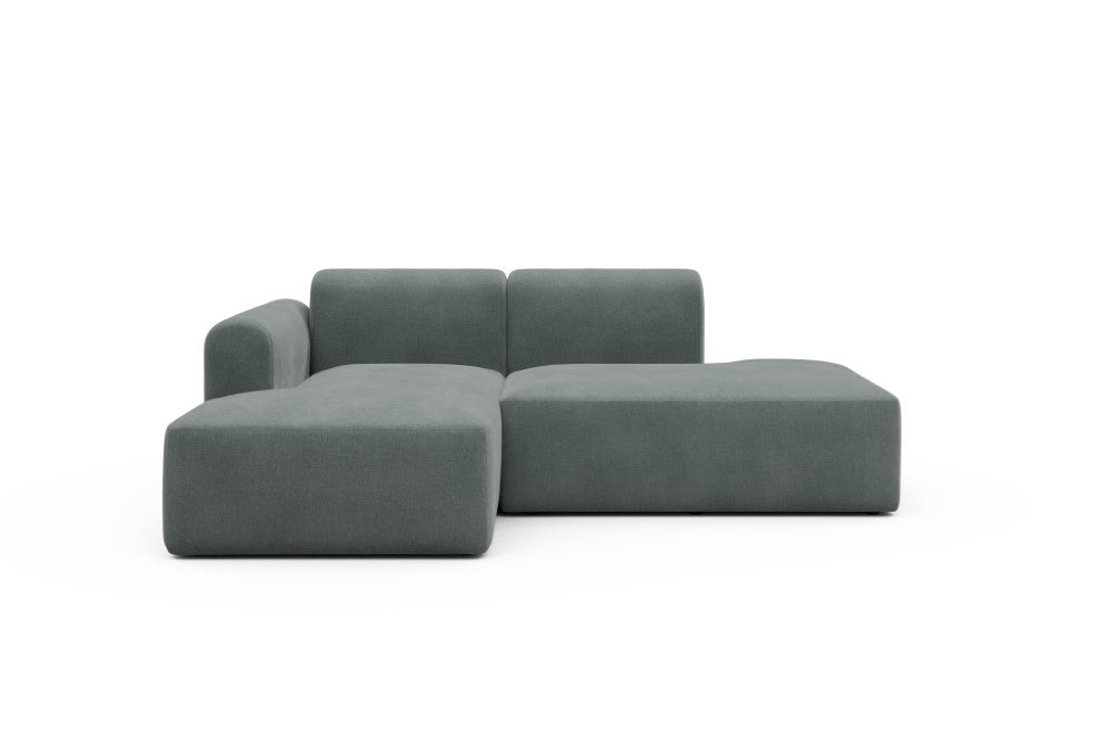 Rund Modular Sofa - Configurations 1 - E1L - 224 x 152 cm - Chaise + Open-End - 812 Smooth Smooth Silver Grey