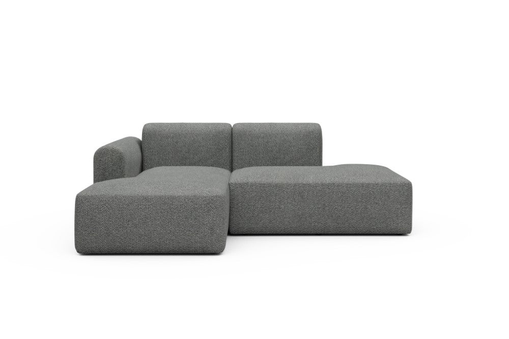 Rund Modular Sofa - Configurations 1 - E1L - 224 x 152 cm - Chaise + Open-End - 868 Vanora Warm Grey