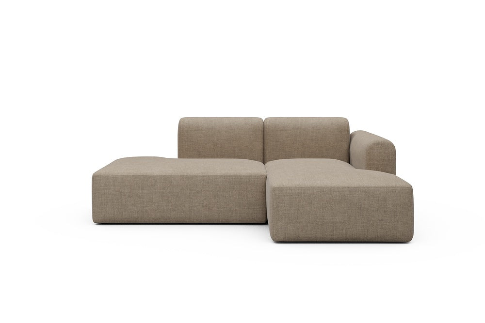 Rund Modular Sofa - Configurations 1 - E2L - 224 x 152 cm - Open-end + Chaise - 417 Esina Mocha