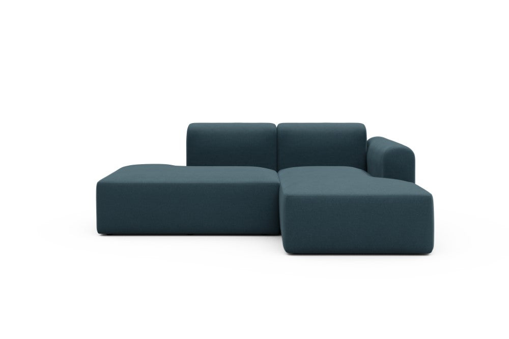 Rund Modular Sofa - Configurations 1 - E2L - 224 x 152 cm - Open-end + Chaise - 443 Satya Deep Blue