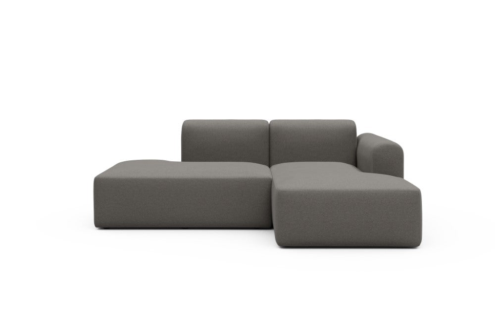 Rund Modular Sofa - Configurations 1 - E2L - 224 x 152 cm - Open-end + Chaise - 446 Satya Taupe Brown