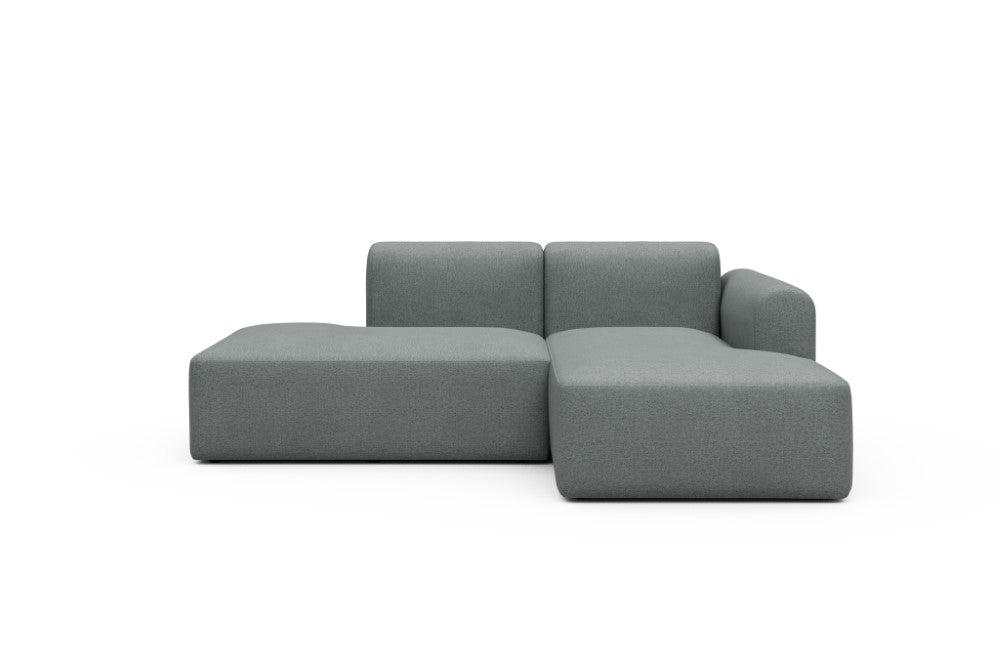 Rund Modular Sofa - Configurations 1 - E2L - 224 x 152 cm - Open-end + Chaise - 485 Denari Soft Grey