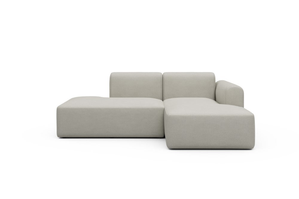 Rund Modular Sofa - Configurations 1 - E2L - 224 x 152 cm - Open-end + Chaise - 487 Denari Clean Beige