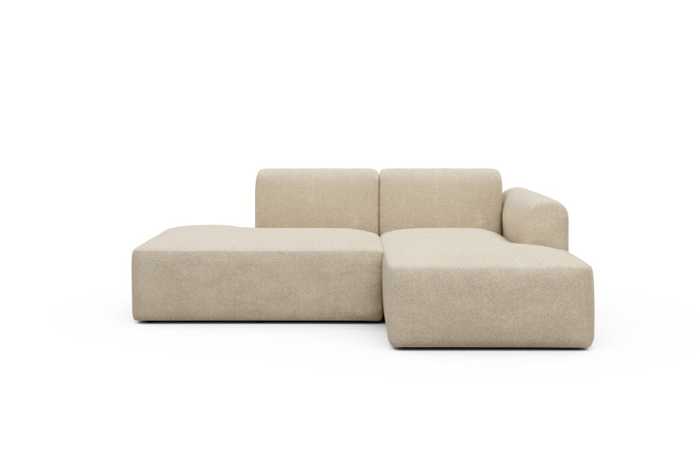 Rund Modular Sofa - Configurations 1 - E2L - 224 x 152 cm - Open-end + Chaise - 496 Casone Natural Beigie