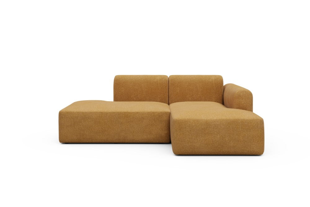 Rund Modular Sofa - Configurations 1 - E2L - 224 x 152 cm - Open-end + Chaise - 497 Casone Warm Yellow