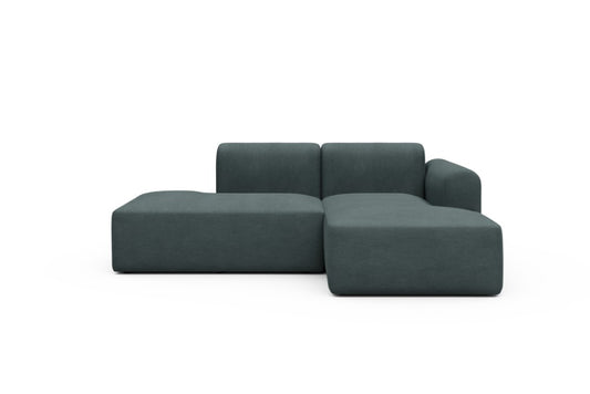 Rund Modular Sofa - Configurations 1 - E2L - 224 x 152 cm - Open-end + Chaise - 573 Vivus Dusty Blue