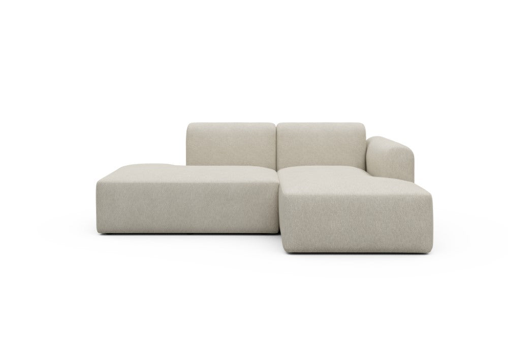 Rund Modular Sofa - Configurations 1 - E2L - 224 x 152 cm - Open-end + Chaise - 584 Argus Natural