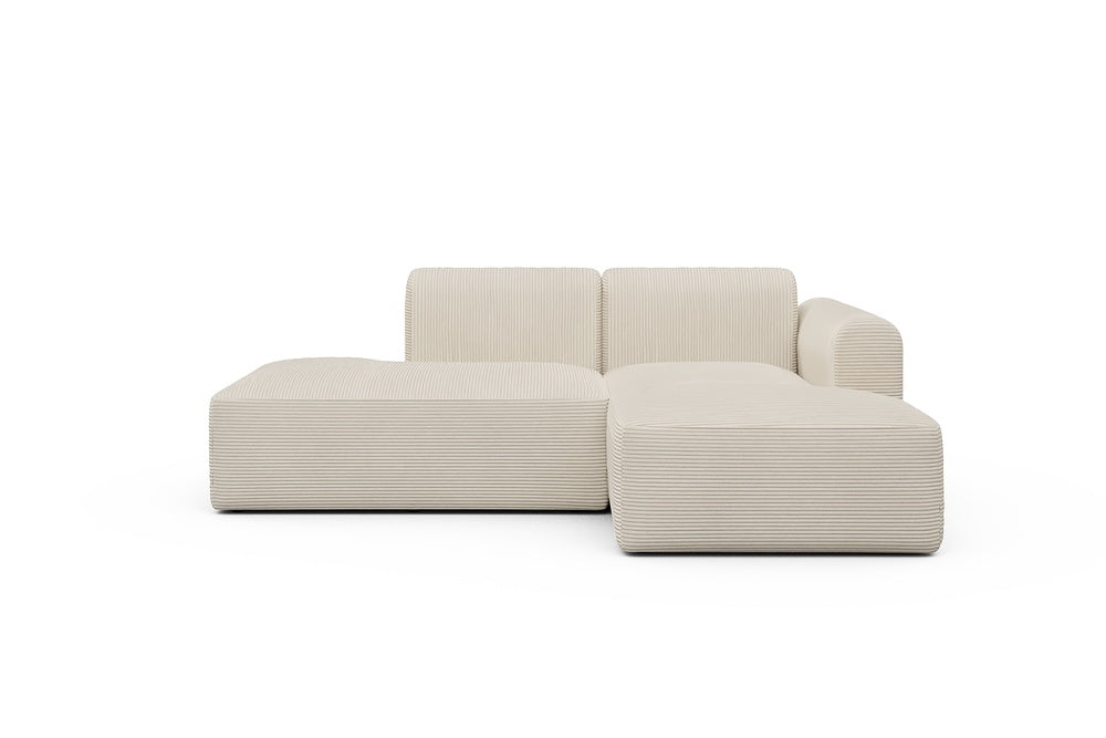 Rund Modular Sofa - Configurations 1 - E2L - 224 x 152 cm - Open-end + Chaise - 594 Corduroy Ivory