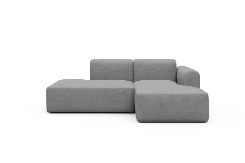 Rund Modular Sofa - Configurations 1 - E2L - 224 x 152 cm - Open-end + Chaise - 764 Cura Sand Grey