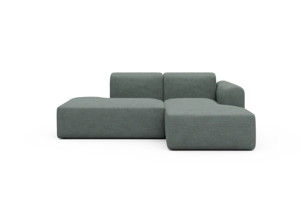 Rund Modular Sofa - Configurations 1 - E2L - 224 x 152 cm - Open-end + Chaise - 770 Carreno Cielo Blue