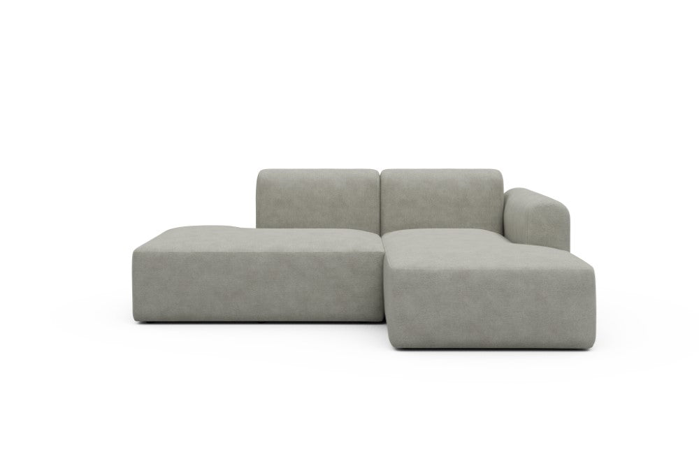 Rund Modular Sofa - Configurations 1 - E2L - 224 x 152 cm - Open-end + Chaise - 773 Carreno Moon Stone White