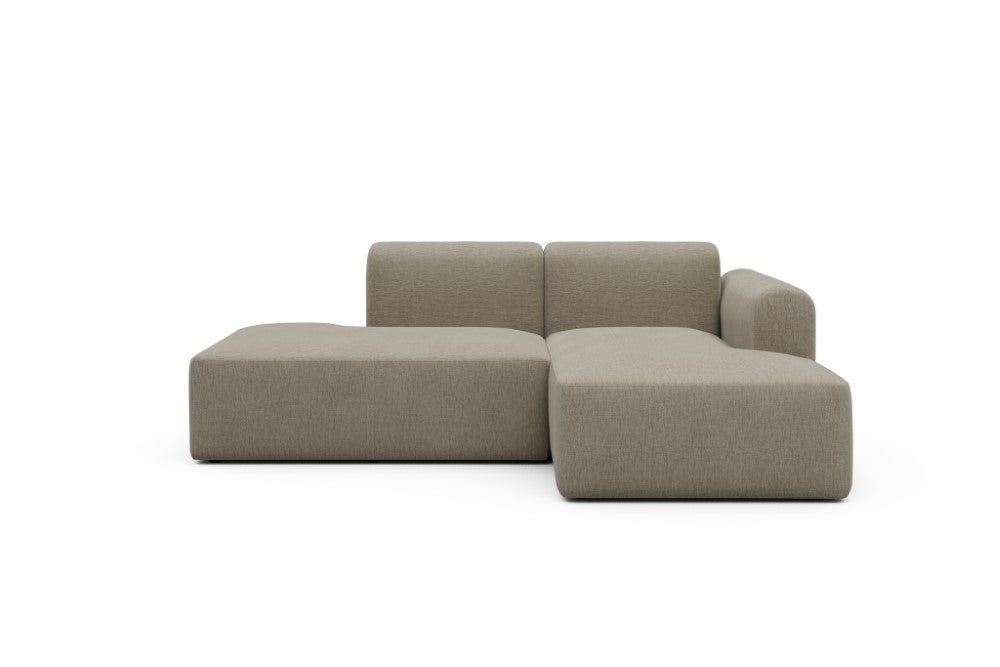 Rund Modular Sofa - Configurations 1 - E2L - 224 x 152 cm - Open-end + Chaise - 810 Smooth Smooth Beige