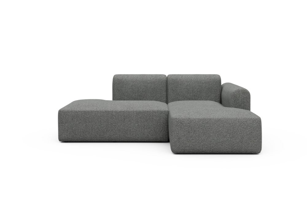 Rund Modular Sofa - Configurations 1 - E2L - 224 x 152 cm - Open-end + Chaise - 868 Vanora Warm Grey