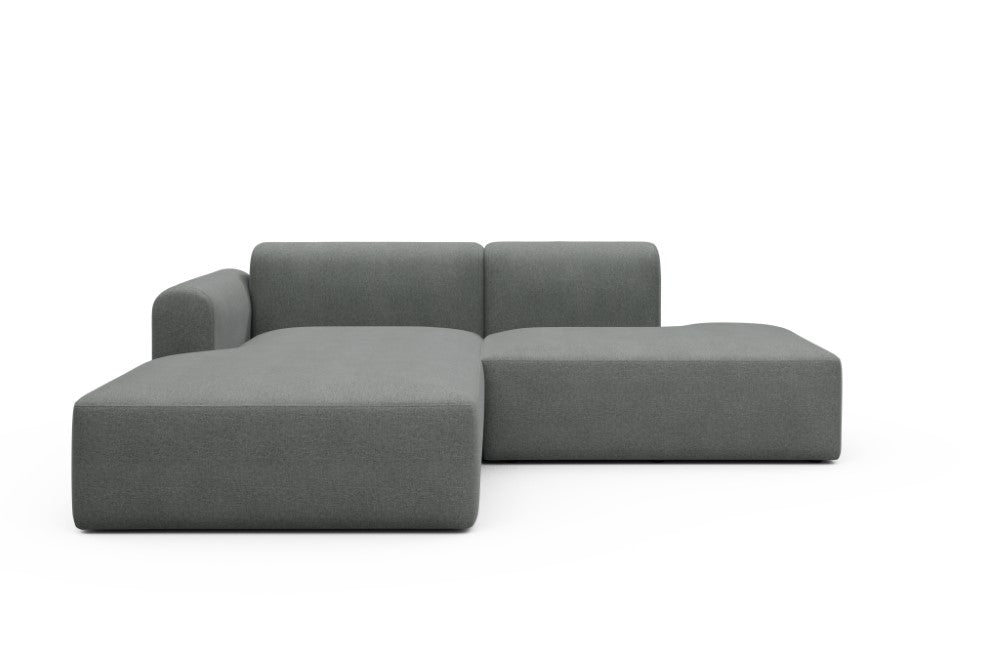 Rund Modular Sofa - Configurations 1 - E3L - 247 x 188 cm - Chaise + Open-End - 440 Satya Steel Grey