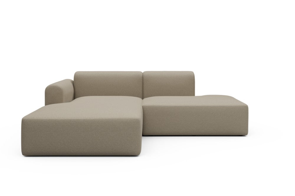 Rund Modular Sofa - Configurations 1 - E3L - 247 x 188 cm - Chaise + Open-End - 445 Satya Natural Biege